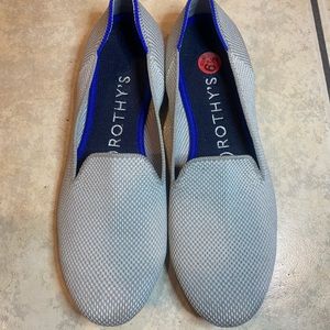 Rothy’s the loafer linen double stitch knit slip on flat shoes 6.5